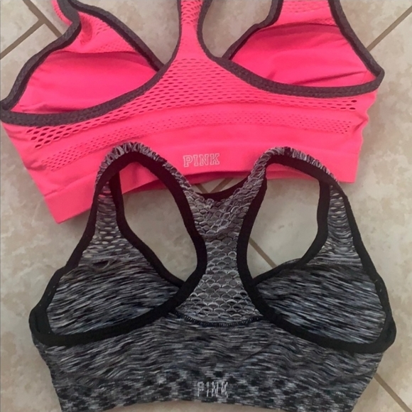 Bundle of 2 Small PINK sports bras 1 pink/1 grey - Picture 3 of 3